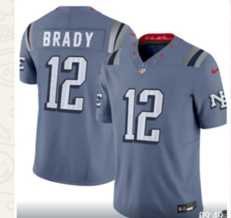 Men 2026 New England Patriots #12 Brady blue 5th generation Throwback Nike Limited NFL Jersey style 011->youth mlb jersey->Youth Jersey
